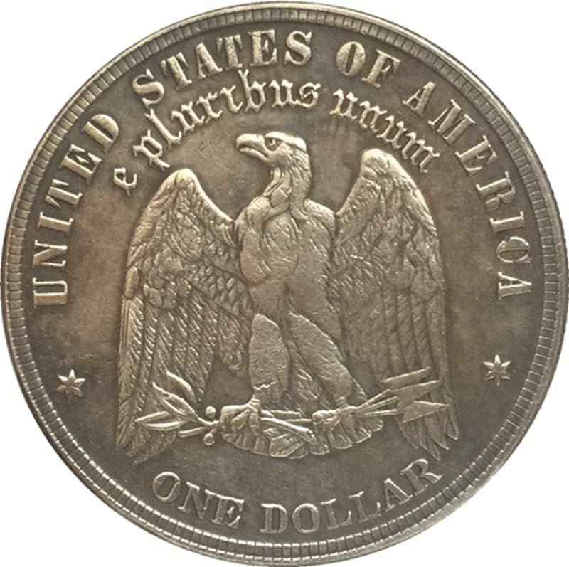 1878 Amerikan hatıra paraları Sikke Bakır Gümüş Kaplama Antika Gümüş Dolar Dış hatıra paraları Paraları El Sanatları