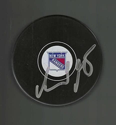 Gerard Gallant İmzalı New York Rangers Diski-İmzalı NHL Diskleri