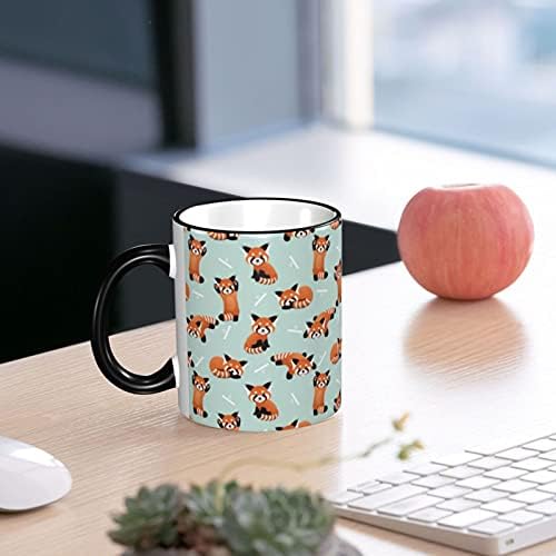 Kadıman Kırmızı Panda Ayılar Kahve Kupa Kadınlar için 11 oz Komik Yenilik Seramik Çay süt kupası Kız Ofis Ev Hediyeler, Bir