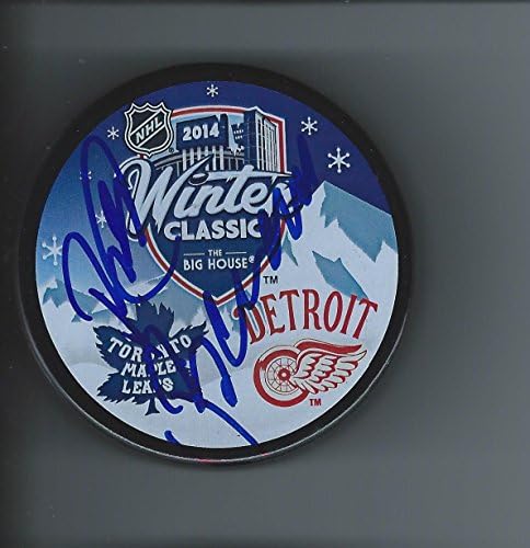 Red BERENSON İmzalı Detroit Red Wings 2014 KIŞ KLASİK Diski-İmzalı NHL Diskleri