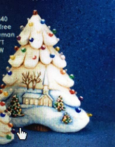 Kilise Sahneli Noel Ağacı 11x8. 75 Orta Boy Seramik Bisküvi Boyamaya Hazır