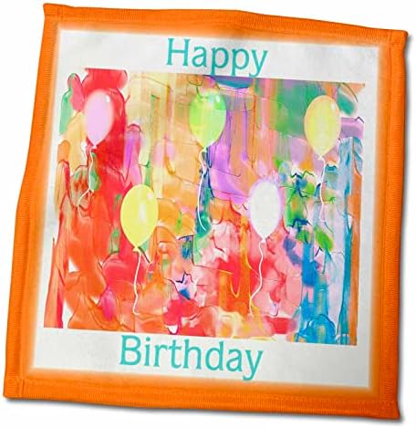 3 Balon Havlularla Çok Renkli Doğum Günün Kutlu Olsun Görüntüsü (twl - 255379-3)