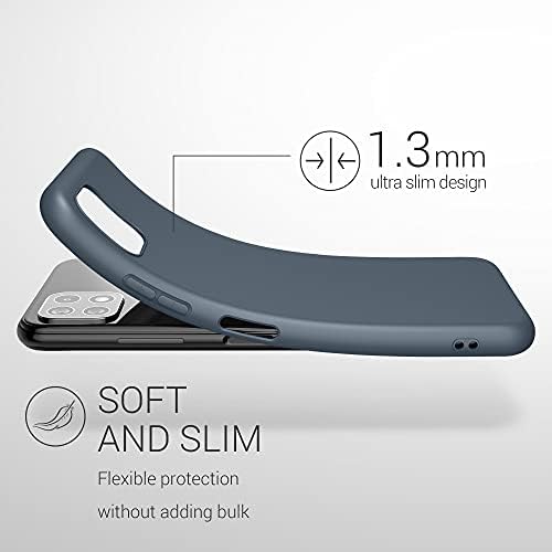 kwmobile Kılıf Samsung Galaxy A22 5G Kılıf ile Uyumlu - Yumuşak İnce Koruyucu TPU Silikon Kapak-Koyu Arduvaz