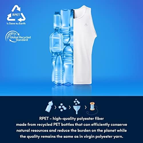 Haımont erkek Hızlı Kuru Tankı Üstleri Atletik Spor Salonu Spor Kolsuz Gömlek Koşu Egzersiz için Geri Dönüşümlü Polyester