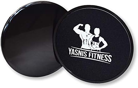 Yasnis Fitness Kumaş Direnç Bantları ve kaydırıcılar Seti | Kaymaz Egzersiz Bantları ve Kayar Diskler / Kalça, Bacaklar,