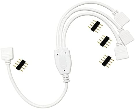 4PİN 1 ila 3 Port 4-Pin Dişi Kablo Konektörü RGB LED Şerit ışık Uzatın Adaptörleri JIATONG