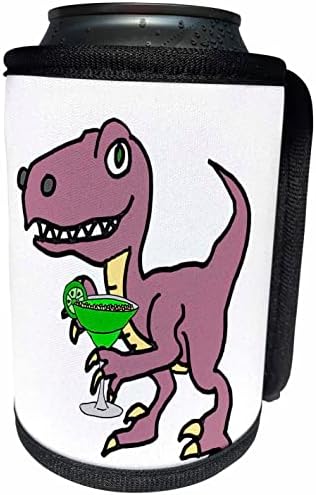 3dRose Komik Sevimli Mor Velociraptor Dinozor içme. - Şişe Sargısını Soğutabilir (cc-362127-1)