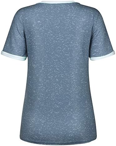 Kadın T-shirtü Moda Papatya Çiçek Baskı Yaz Üstleri Rahat Kısa Kollu O-Boyun T Shirt Gevşek Tunik Bluz (T-Shirt 01A-Blue,