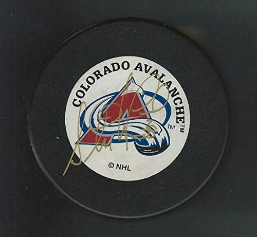 Stephane Fiset İmzalı Colorado Çığ Çukuru Diski-İmzalı NHL Diskleri