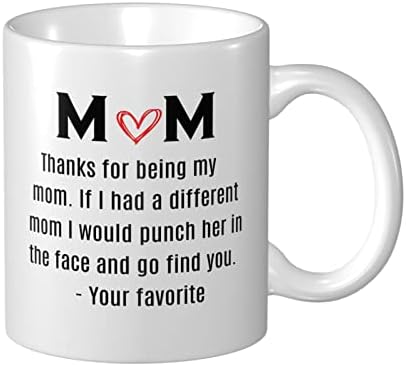 Anne Kupa Annem Olduğun için teşekkürler Anne için Kahve Kupa, Kızı Oğlundan Anne için Komik Kahve Kupa, Benzersiz Anneler