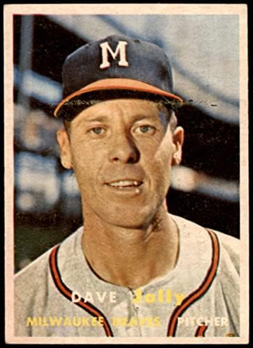 1957 Topps 389 Dave Jolly Milwaukee Braves (Beyzbol Kartı) VG Braves
