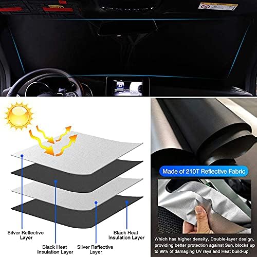 KUST Özel Fit Cam Güneş Gölge 2015-2021 Subaru WRX Aksesuarları Güneşlik Güneşlik Koruyucu Katlanabilir Blokları UV Işınları