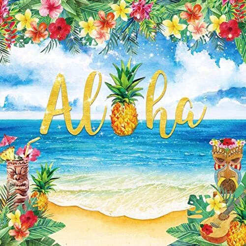 72x72 inç Aloha Zemin Luau Hawaiian Parti Süslemeleri Tropikal Plaj Leis fotoğraf kabini Yaz Doğum Günü Afiş Malzemeleri