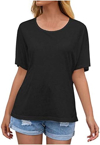 Bmısegm kadın T Shirt Yaz T-Shirt Dantel Gömlek Rahat Fit Yarım Kollu Düz Gömlek