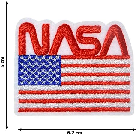 JPT-NASA ABD Bayrağı İşlemeli Aplike Demir / Yamalar üzerinde Dikmek Rozeti Sevimli Logo Yama Yelek Ceket Gömlek Şapka Jean