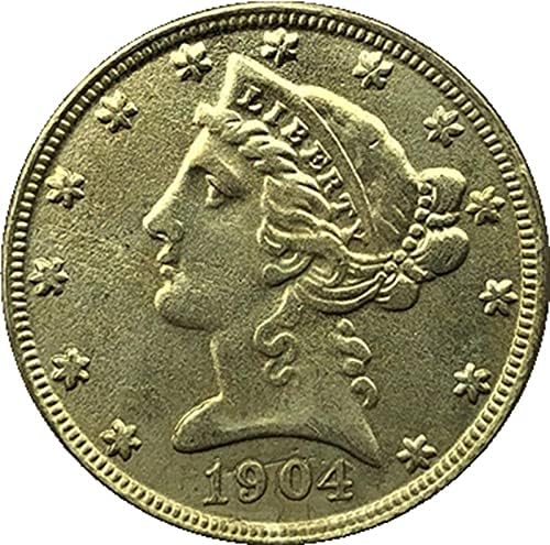 1904 Amerikan Özgürlük Kartal Sikke Altın Kaplama Cryptocurrency Favori Sikke Çoğaltma hatıra parası Tahsil Sikke Şanslı