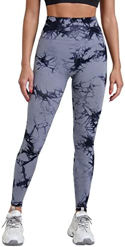 Yoga Pantolon Kadınlar için Yüksek Belli Tayt Egzersiz Spor Koşu Atletik Pantolon kadın Kravat Boyalı fitness pantolonları