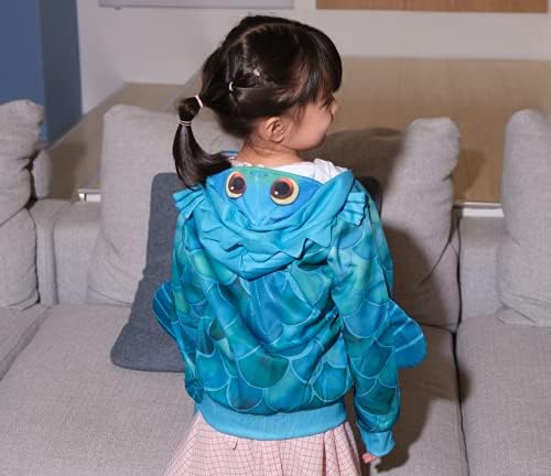 Çocuklar Deniz Canavarı Zip Hoodie Unisex Aziz Patrick Günü Yürümeye Başlayan Kazak Ceket