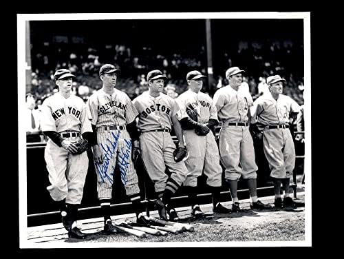 Mel Harder JSA Coa İmzalı 8x10 Vintage Fotoğraf İmzası-İmzalı MLB Fotoğrafları
