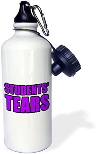 3dRose Öğrencileri Gözyaşları Mavi Spor Su Şişesi, 21 oz, Beyaz