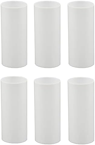 Yaratıcı Hobiler Seti 6, 3 İnç Boyunda Beyaz Plastik Mum Kollu Avize Soket Kapakları ~ Standart (Orta) Taban