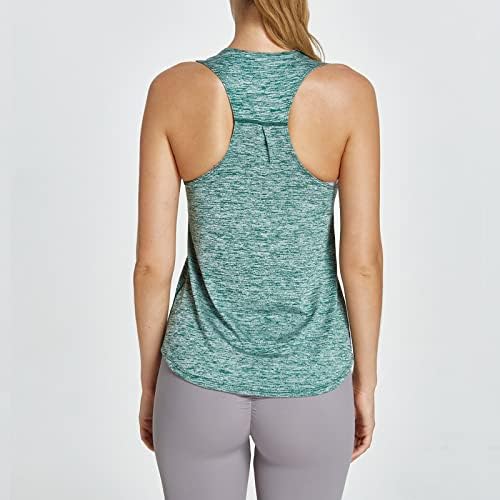 Tank Top Kadınlar için Racerback Bölünmüş Egzersiz Yoga Tankı Üstleri Artı Boyutu Atletik koşu tişörtü Backless Spor Giyim