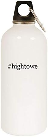 Molandra Ürünleri hightowe - 20oz Hashtag Karabinalı Paslanmaz Çelik Beyaz Su Şişesi, Beyaz