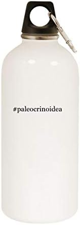 Molandra Ürünleri paleocrinoidea - Karabinalı 20oz Hashtag Paslanmaz Çelik Beyaz Su Şişesi, Beyaz