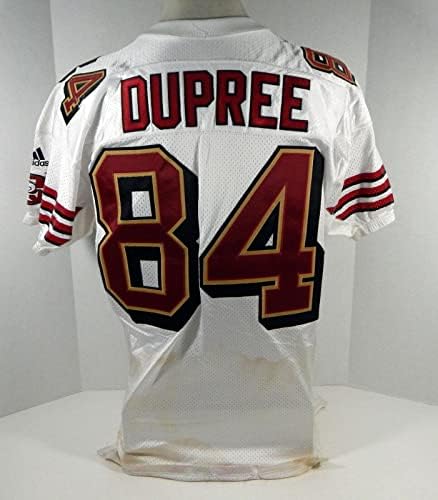 2000 San Francisco 49ers Terrence Dupree 84 Oyun Verilmiş Beyaz Forma DP08249-İmzasız NFL Oyunu Kullanılmış Formalar
