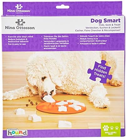 Dışa doğru tazı Nina Ottosson köpek akıllı turuncu interaktif tedavi bulmaca köpek oyuncak