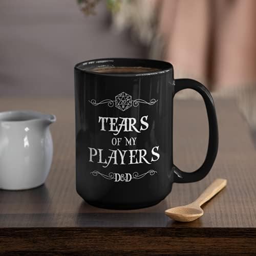 Zindanlar ve Ejderhalar Kupa Erkek Arkadaşı için Zindan Ustası Hediye Erkekler için Gözyaşları Oyuncularımın Siyah çay bardağı