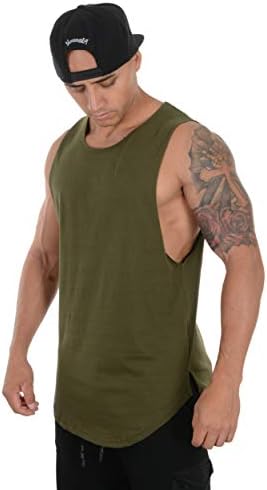 YoungLA Uzatılmış Tankı Üstleri Erkekler için / Egzersiz Kas spor gömlekler / Vücut Geliştirme Stringers / 308
