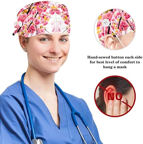Kadın ve erkek Cerrahi Kap Yay Saç Toka Eustoma-çiçekler ve tomurcukları Çalışma Şapka Bir Boyut