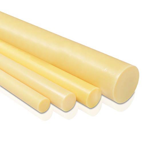 Dökme Naylon 6 Plastik Çubuk 3/4 OD x 12 Uzunluk-Sarı Renk
