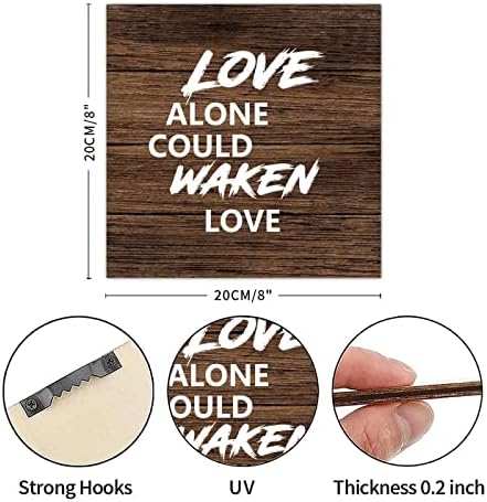 Tollyee Ahşap Işareti Söyleyerek Aşk Yalnız Uyandırmak Olabilir Aşk Ahşap Blok Plak İncil Alıntı Ahşap Işareti Mutfak Ofis