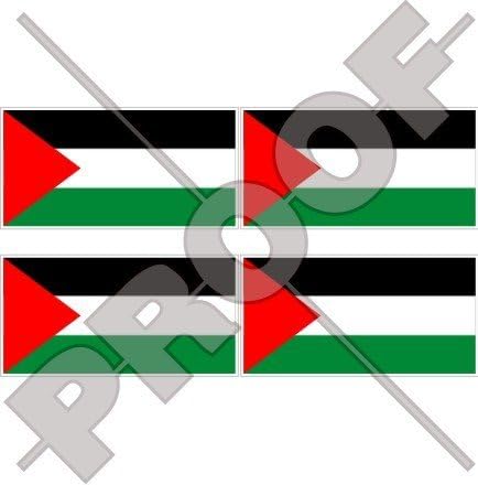 FİLİSTİN Bayrağı Filistin Devlet 2 (50mm) Vinil Tampon Kask Çıkartmalar, Çıkartmaları x4