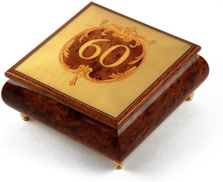 Süs Çerçeveli Müzikli Mücevher Kutusu ile El işi 30 Not 60. Yıl Dönümü veya Doğum Günü-Scarborough Fuarı