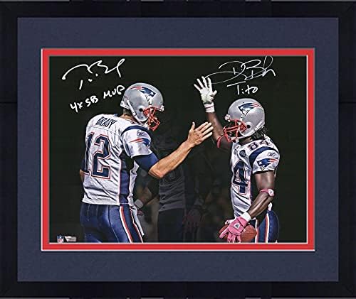 Çerçeveli Tom Brady & Deion Şubesi New England Patriots İmzalı 16 x 20 Super Bowl MVP Yazıtlı Spot Işığı Fotoğrafı - İmzalı