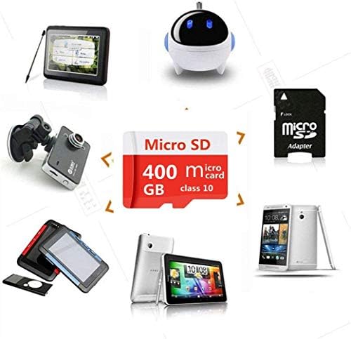Adaptörlü Telefon, Tablet ve PC'ler için 400GB Micro SD Kart Sınıfı 10 Yüksek Hızlı Hafıza Kartı (400GB)