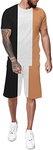 Bmısegm Yaz Erkek Plaj Gömlek erkek Rahat Eşofman Kısa Kollu Şort Takım Elbise 2 Parça Kıyafet T Shirt İki Parçalı Elbise