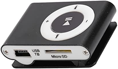 MP3, Taşıması Kolay Taşınabilir Hafif Arka Klipsli MP3 Dış Aktivite için Dahili Hafıza Kartı Genişletme Yuvası (Siyah)