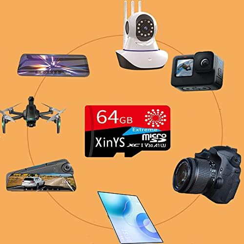 XınYS Mikro SD Kart, 256 GB 4 K Video Pro, GoPro, Gözetim, Güvenlik Kamera, Eylem Kamera, Drone, 95 mb / s MıcoSDXC Bellek