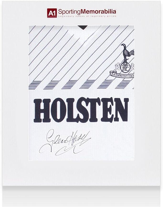 Glenn Hoddle İmzalı Tottenham Hotspur Gömlek-Ev 1986-Hediye Kutusu İmzalı-İmzalı Futbol Formaları