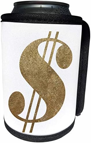 3dRose Sanatsal dolar işareti ile altın glitter tasarım ile. - Şişe Sargısını Soğutabilir (cc_354648_1)