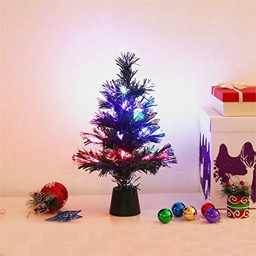 VEFSU 15/40 cm masa Noel ağacı, yapay Mini Noel çam ağacı LED dize ışıkları ve plastik yılbaşı topu süsler dekor(d)
