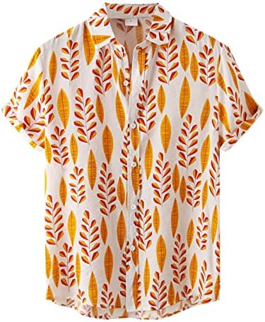 TOUFA Erkek Yaz Hawaii Baskılı Takım Elbise İki Parçalı Kısa Kollu Turn Down Yaka Gömlek Cep Şort Takım Elbise Araba Takım