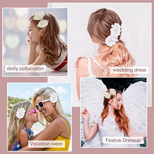 Sevgililer Günü Hediyesi 3 Adet Bebek Kız İnci Yay saç tokası Gelin saç tokası Beyaz Çiçek saç tokası Düğün Parti için İlk