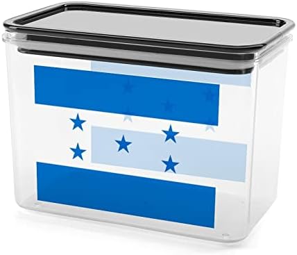 Honduras Bayrağı Saklama Kapları şeffaf Plastik kapaklı kutu Yeniden Kullanılabilir Kutuları Mutfak Tahıl Aperatifler Kuru