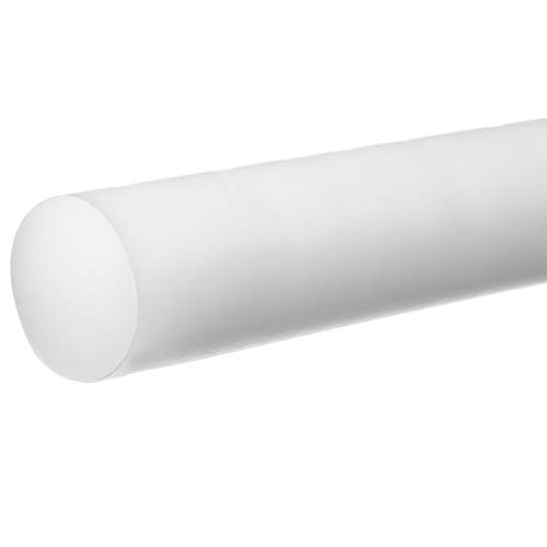 ABD Sızdırmazlık DÖKME-PR-AC-38 Beyaz Asetal Plastik Çubuk, 1/2 Çap, 3' Uzunluk